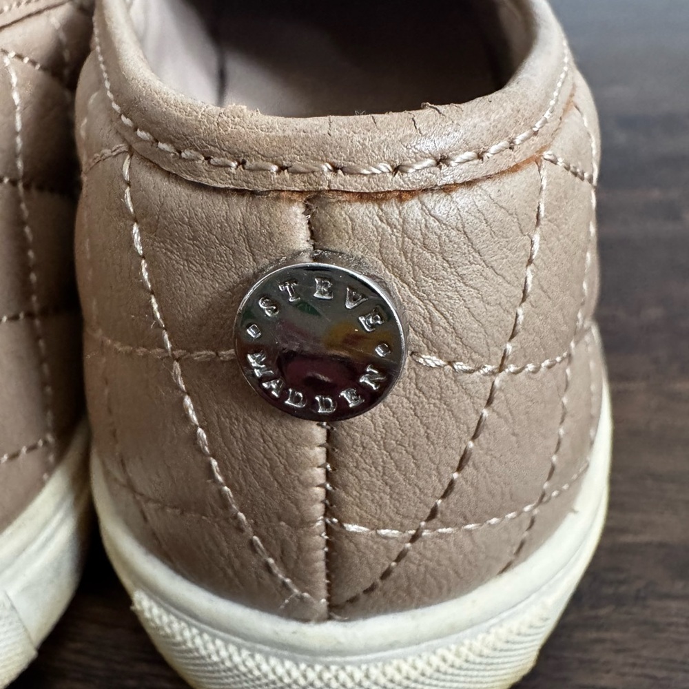 Steve Madden Women’s Beige Quilted Slip-On Shoes - Picture 5 of 8